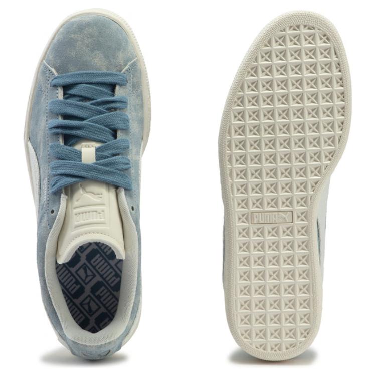 Puma Suede Fabric Two-Layer Cowhide Comfortable Simple Low-Top Sneakers Unisex Sneakers Blue White 400807-02