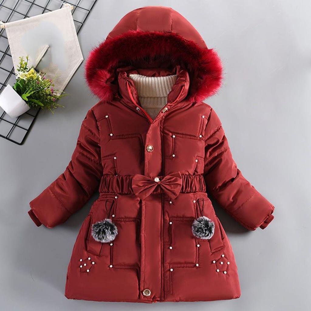 Kids' Fashion Fleece-Lined Thickened Hooded Oversized Sweatshirt Warm Casual Jacket For Fall/Winter