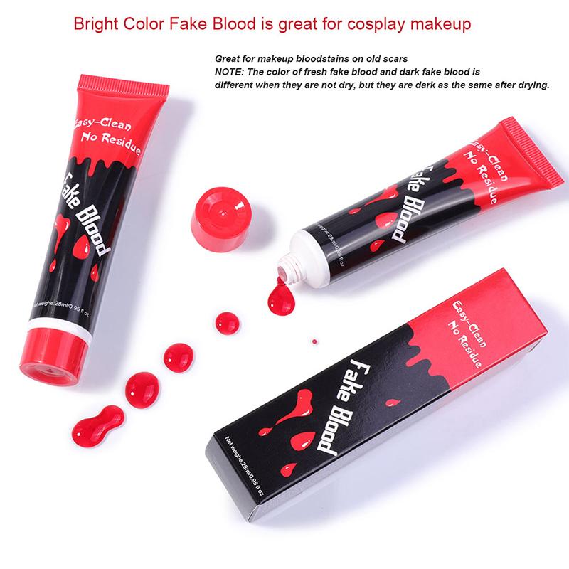 Halloween Horror Fake Blood Face Body Paint Makeup Easy Clean No Residue
