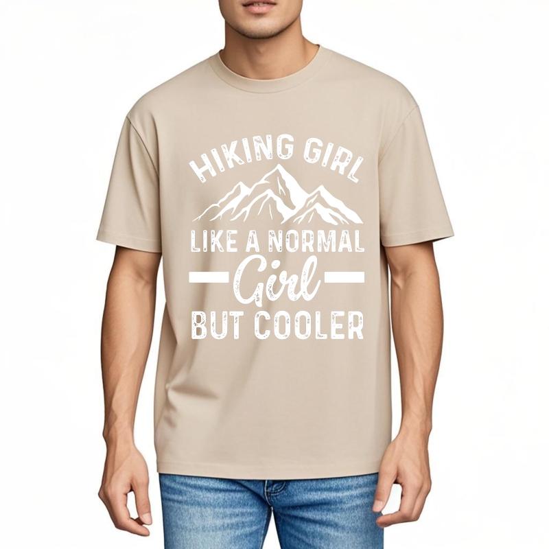 Graphic Summer Boys Tshirt Hiking Girl Like A Normal Girl But Cooler Short Sleeve Solid Color Oneck Tees Male Workout Tshirt