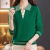 Navava Men Casual Check Collar Long Sleeve KniT T shirT Nk2772