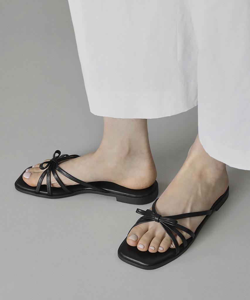 Sappun Laferin Square Ribbon Slippers (1Cm)
