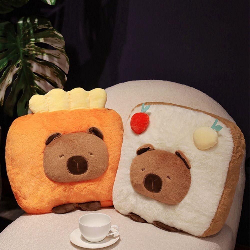 

Косплей Капибара Чипсы Плюшевая игрушка Пушистая Капибара Тост Мягкая кукла Домашний декор 23cm-Chips