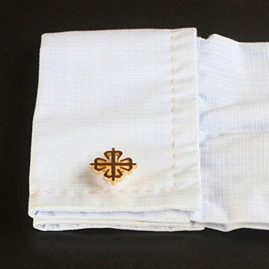Kamakura Cufflinks Workshop Gold Cross Clover Cufflinks Cf1919