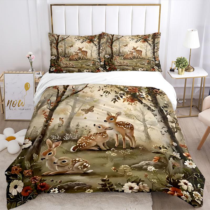 3pcs Anime Cartoon Design Comforter Set with One Quilt Cover and Two Pillowcases (No Core) - Home Decor, Festival Gift, Polyester Fabric, Suitable for
