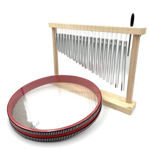 

Large 30cm Tree Chime Tabletop Ocean Drum with 20 Notes, Percussion Wind Chime (Tree Chime Ocean Drum Set)