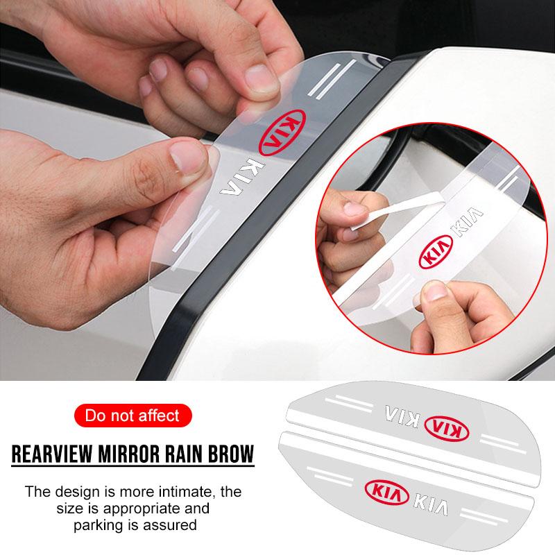 2PCS Transparent Car Rearview Mirror Rain Eyebrow Visor Cover For KIA Ceed Rio Sportage R K3 K4 K5 K6 Ceed Sorento Cerato Optima