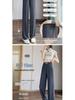 High-Waisted Summer Ice Silk Wide-Leg Pants for Women - Plus Size, Elastic Waist, Loose, Slimming, Straight-Leg Design