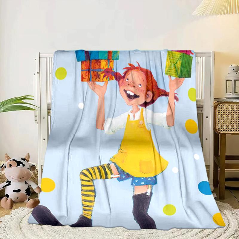 Pi-ppi And Horse Friendship Blanket Flannel Blanket for bed, sofa, Camping, Hiking, Picnic Essentials, gift for family Fan gifts