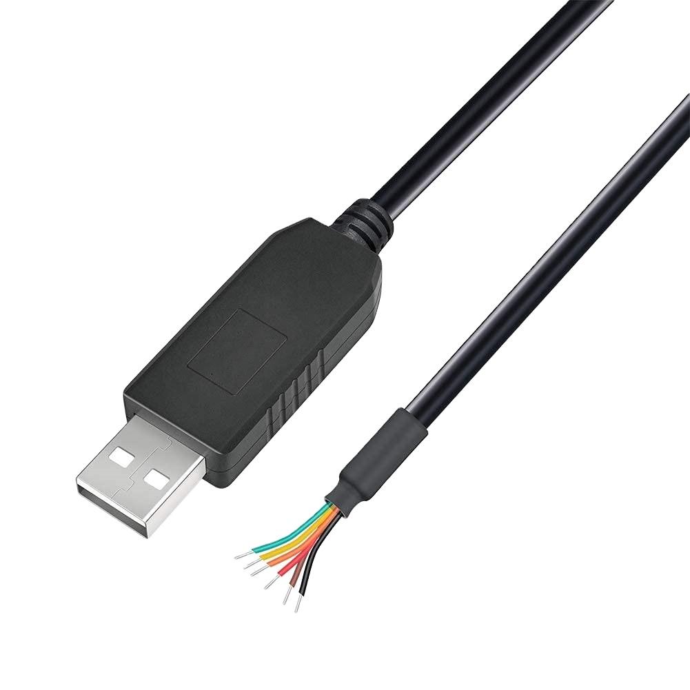FTDI TTL-232RG-VSW5V-WE Cable, TTL to USB Converter, Wire-End, 5V, 1.8m 1.8 m