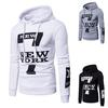 Men's Casual New York Letter Print Sweater Hoodie Pants Fashion Set Pants+Top