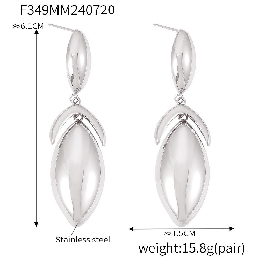 European Chic Geometric Patchwork Earrings: Trendy 18K Gold-Plated Stainless Steel Design for Women