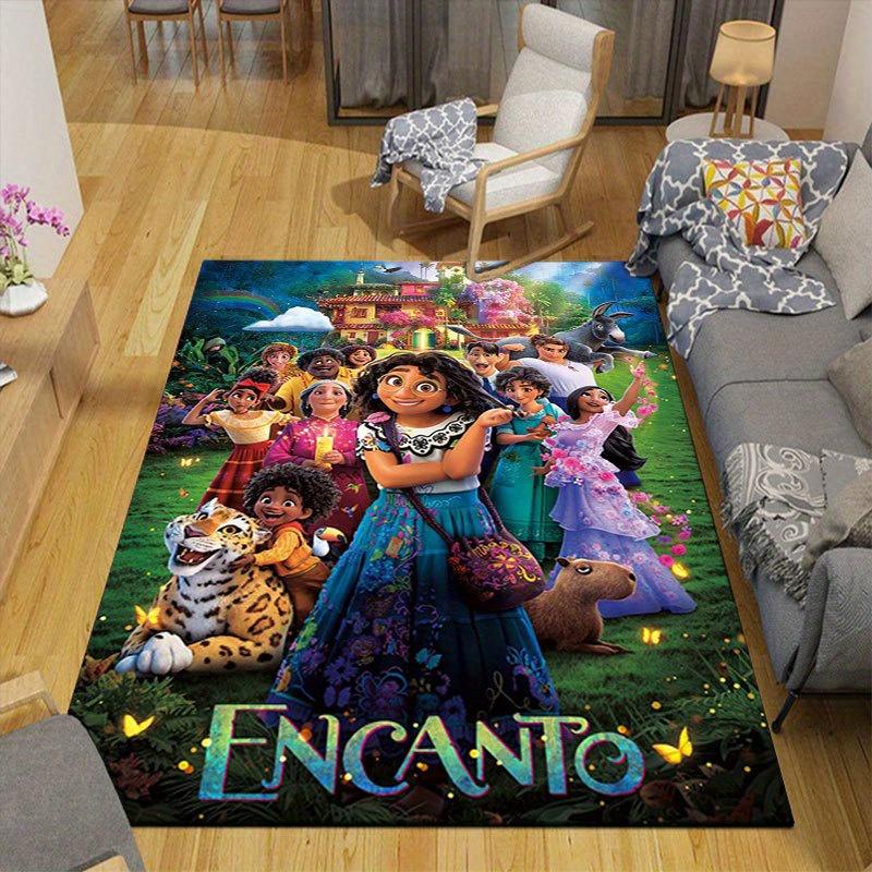 1pc Encanto Pattern Carpet Area Rug Non slip Carpet Hand Washable Floor Mat Suitable For Living Room Bedroom Home Decor Room Decor