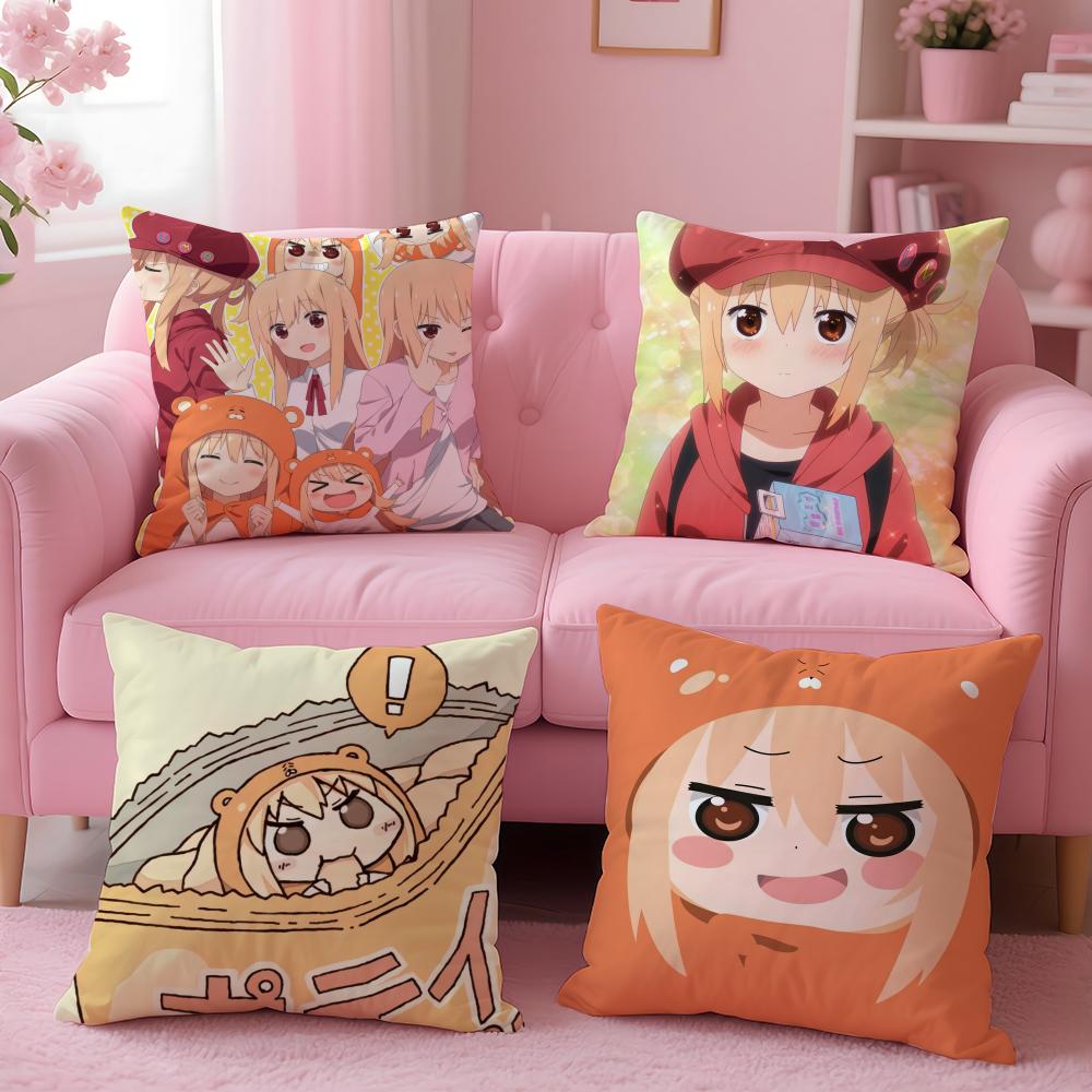 Funny Cute Anime Himouto UmaruchanH Cushion Cover Pillow Case Soft Skin Friendly Fabric  Concealed Zipper