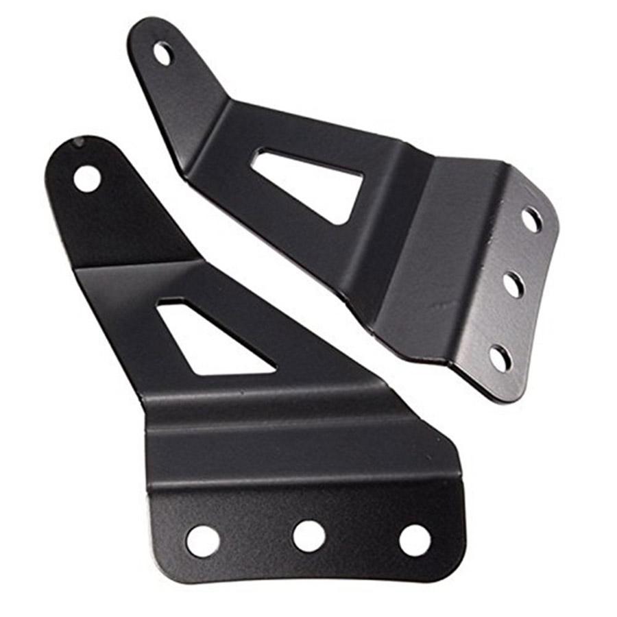 2 Pcs Black Steel Car Light Bar Holder Kit Off-road Roof LED Light Strip Bracket