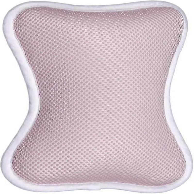 Bath Pillow Bathtub Spa Pillow with Non Slip Suction Cups for Bathtub Bathroom Spa Cushion Head Neck Back Support (Pink)