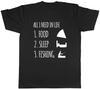 All I Need in Life is Food Sleep and Fishing Unisexs Unisex TShirt Tee