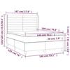 VidaXL Slatted Bed Base with Mattress and LED, Upholstered Bed, Double Bed, Adult Bed for Interior Bedroom, 3138395