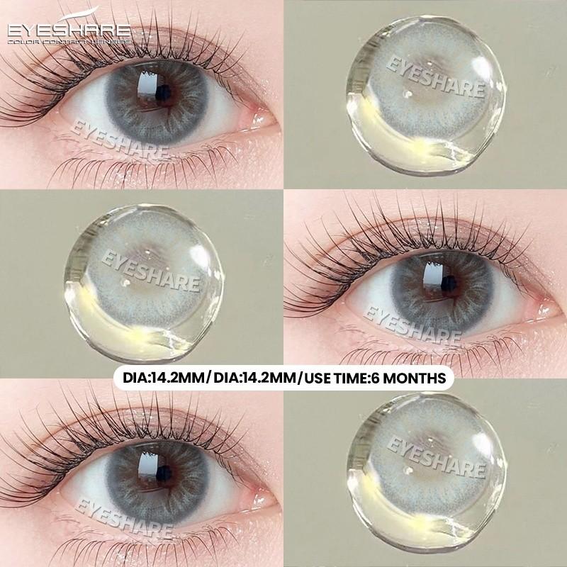 EYESHARE 2pcs CYPRUS Contact Lenses for Eyes Colored Natural 14.2mm Softlens Graded 0.00 Eye Contacts