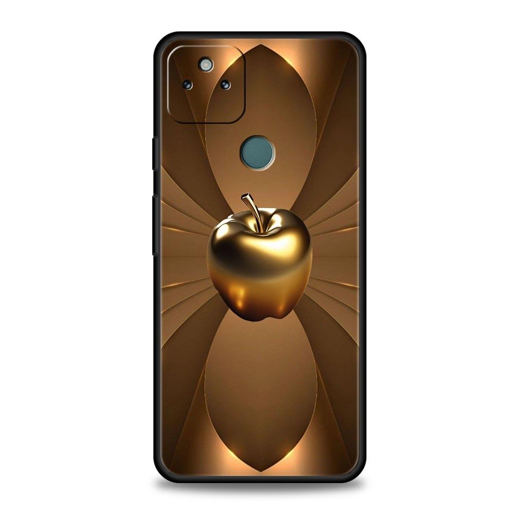 Happy Black Apple Phone Case Cover for Google Pixel 10 9 8 7 6 9A 8A 7A 6A Pro Shockproof Soft TPU 9 Pro XL Shell Capas Fundas