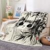 Ink Wash Cats  Print Flannel Blanket, High quality Comfortable for All Seasons, Home Decor, Warmth and Comfort