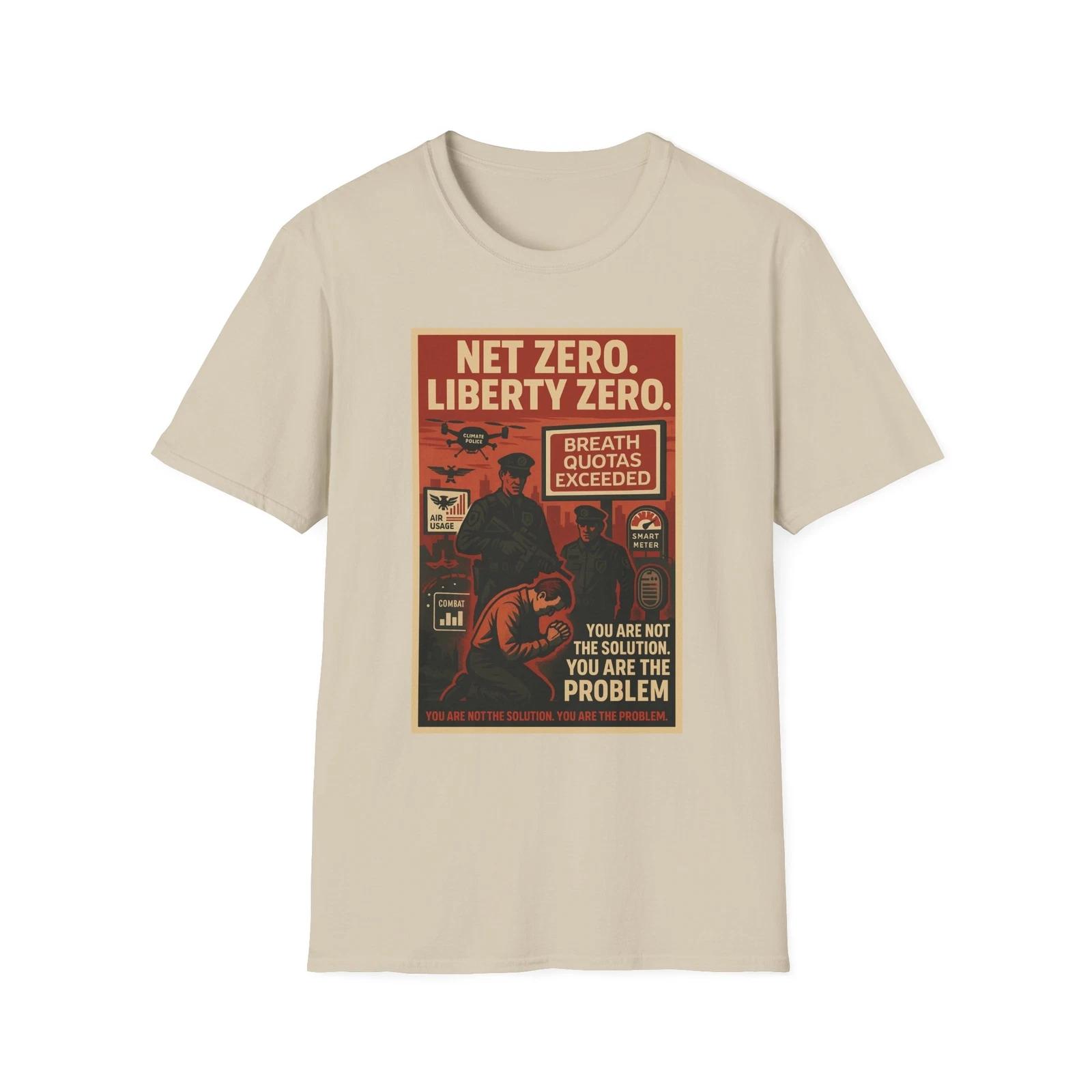 

Net Zero Liberty Zero Shirt, American Patriotic Tee, Resist Global Control Tee 2XL