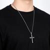 Punk Style Dark Skull Cross Pendant Men's Hip-hop Trend Halloween Jewelry Necklace