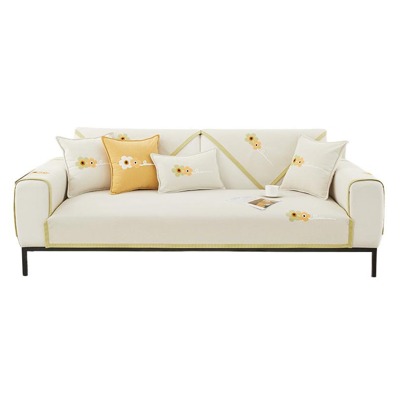 Sofa Cushion Four Seasons Universal Non-Slip Cover Towel Modern Simple Chenille Cushion Sofa Back Towel Suit