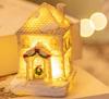 Christmas Decorations Christmas Resin Small House LED Light-emitting House Christmas Micro Landscape Ornaments Christmas Gifts
