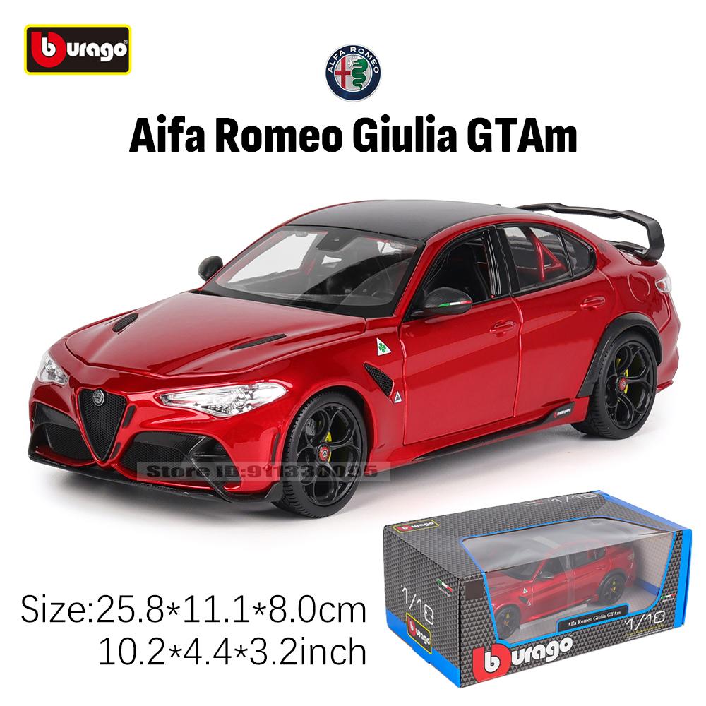 lctu5 Bburago 1:18 Alfa Romeo Giulia GTAm # Coche clásico de lujo de aleación 99, modelo de coche fundido a presión, colección de jugu