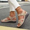 Fashion Summer Lightweight Wedge Sandals for Women Fashion Flower Buckle Strap Platform Sandalias Mujer Comfortable Non Slip Beach Shoes