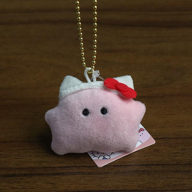 Sanrios Cute Halloween Ghost My Melody Hello Kitty Cinnamoroll Plush Keychain PomPomPurin Mini Bag Accessories Birthday Gift