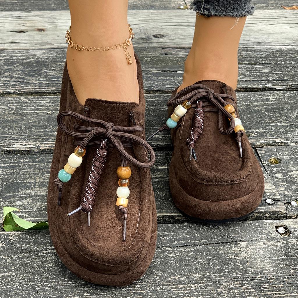 Women Sneakers Autumn Comfort Round Toe Sneakers Fashion Lace Up Casual Shoes Women Soft Non Slip Stitching Decoration Shoes