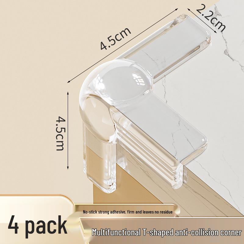 Lotus Silicone Corner Protectors - Transparent Anti-Collision Guards for Furniture Edges