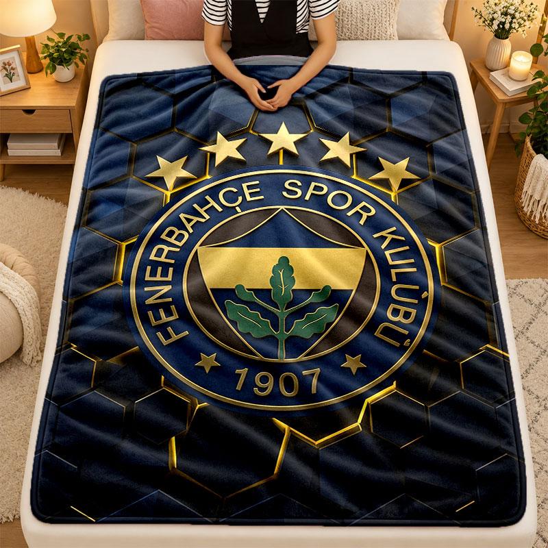 Flannel BlanketFenerbahçe FC Warm Soft Throw Blanket for Indoor Sofa Bed Living Room Use