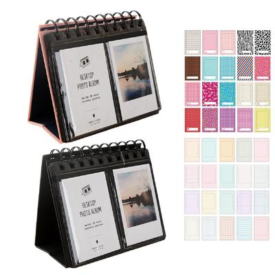 IMPACT Online Φωτοαλμπουμ Instax Μίνι Άλμπουμ Επιτραπέζιο Instax Σετ Βιβλίων Instax 2 τεμάχια (Μαύρο & Ροζ)