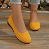 Fashion Women Flat Shoes 2025New Solid Color Knitted Slip on Shoes Casual Breathable Ballet Flats Women Mesh Flat Shoes Loafers Woman