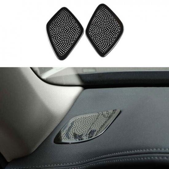 2016- For BMW 7 Series Black Titanium Dashboard Side Outlet Vent Cover Trim