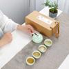 Tea Sets Teapot Teacup Solid Color With Ceramics Heat-resistant Simple For Hot Water Tea Gift Travel Drinking Utensils
