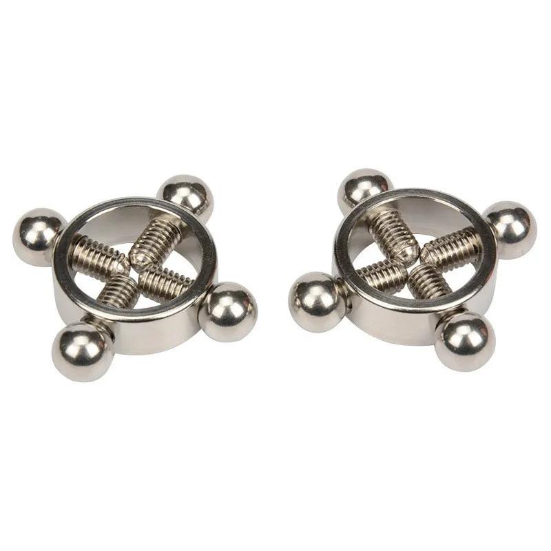 2 Pcs Stainless Steel Metal Nipple Clamps Adjustable Nipple Clips Stimulator  Fetish Bondage Restraint Sex Toys for Women