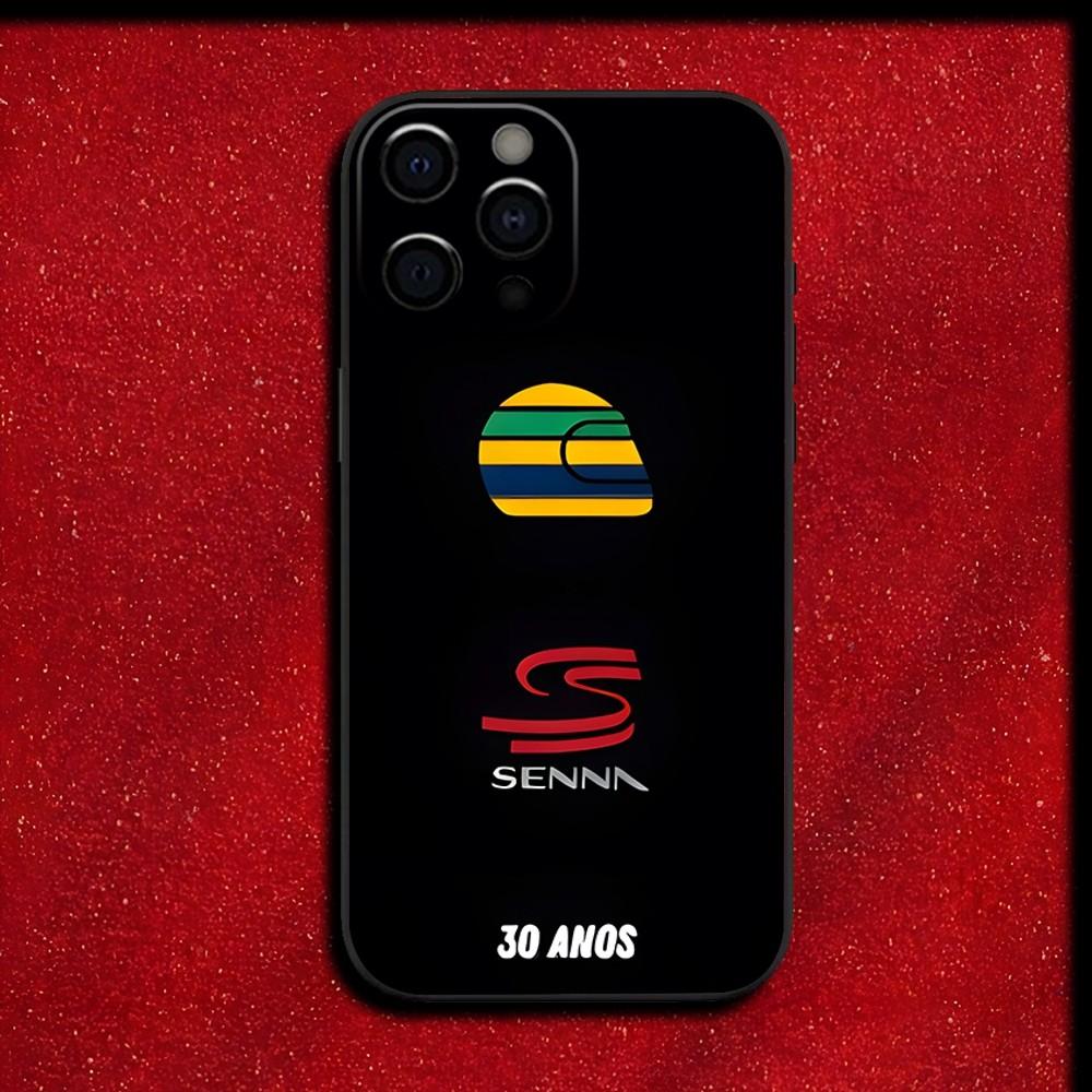 Racing Driver A-Ayrton S-Senna Phone Case For iPhone 16,15,14,13,12,11,Pro,X,XS,Max,XR,Plus,Mini Soft Black Cover