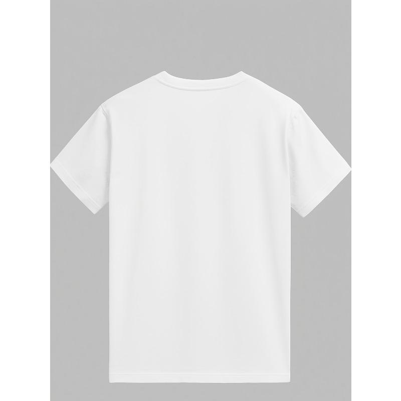 European sizes Christmas Number Print Men's Fashion Trend Short Sleeve, Casual Style Top, Essential Basic T-Shirt for Men, Ideal Gift for All Seasons