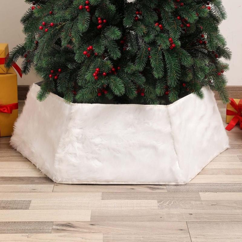Christmas Tree Collar Collapsible Fabric Christmas Tree Skirt Surround Base for Christmas Tree Skirt Decoration 2024