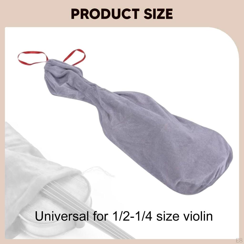 Violin Cover Sleeve 1/2 1/4 Lightweight,Elegant Drawstring Storage Bag Blanket for Travel