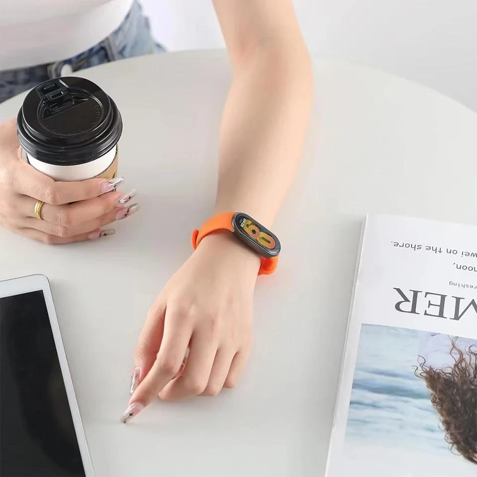 Colour Silicone Strap for Xiaomi Mi Band 10/9 Soft Sport Replaceable Wristband for Xiaomi Mi Band 8/9/10 Original Official Strap