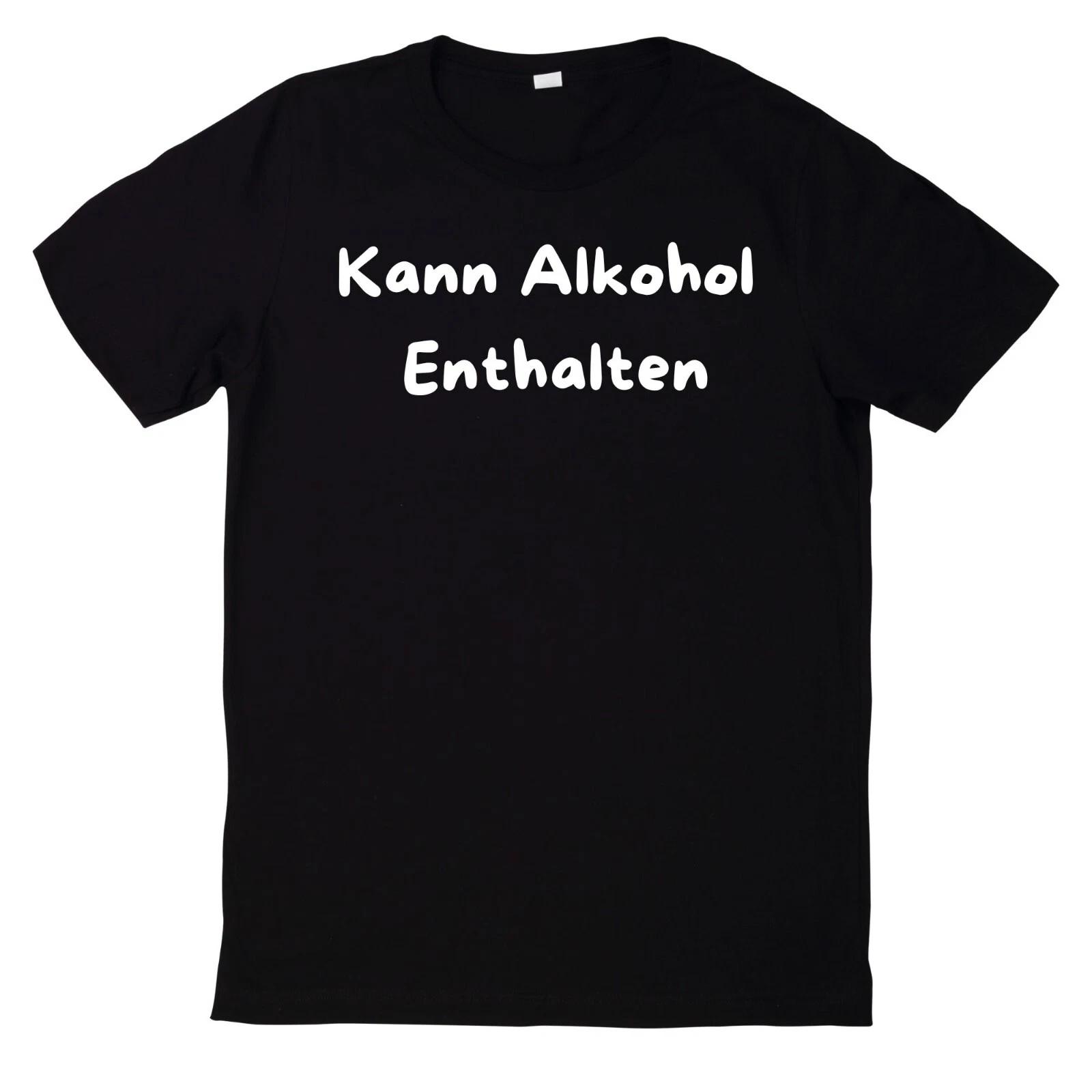 T-Shirt Kann Alkohol Enthalten Statement Motiv XL