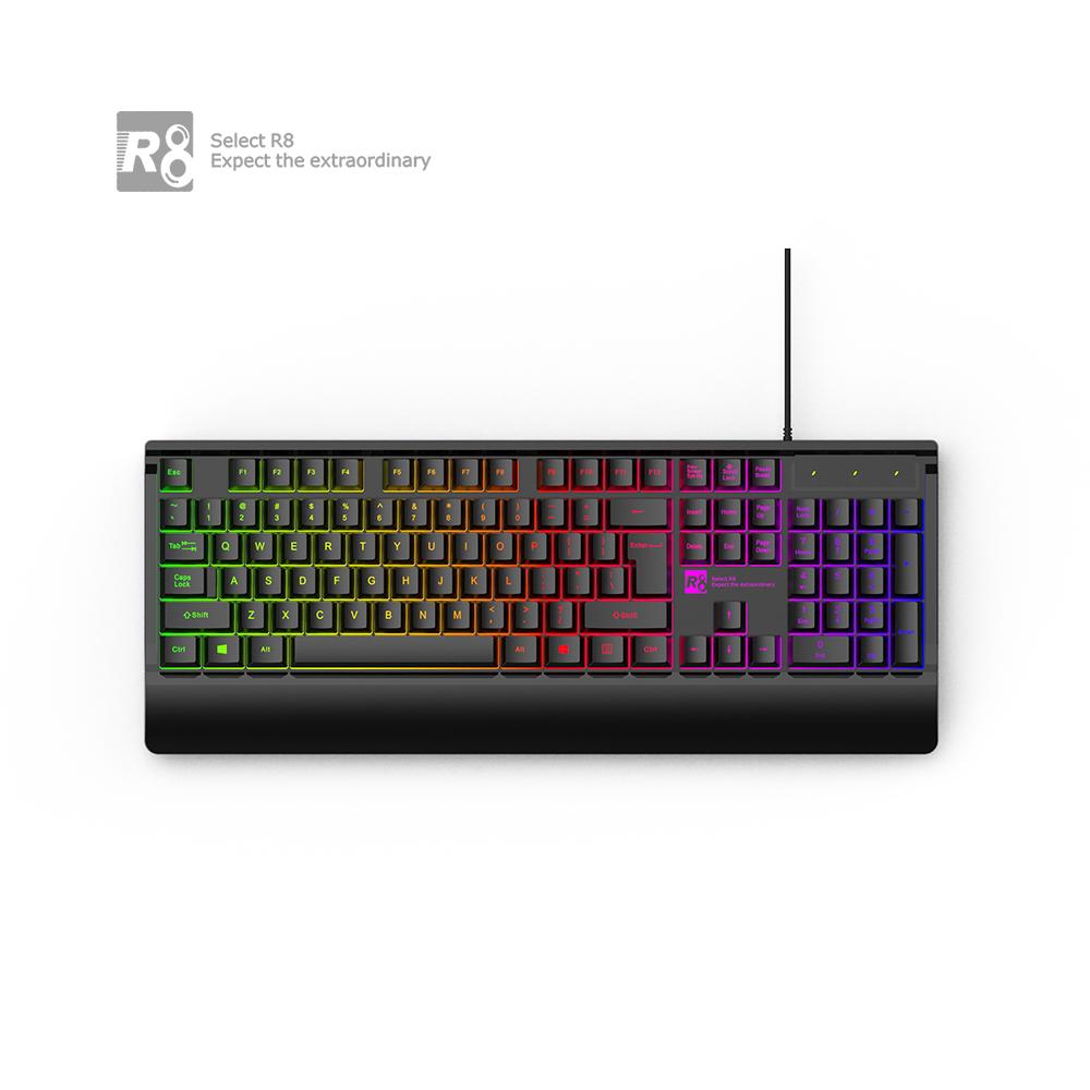 104 Keys Gaming Keyboard Wired Keyboard With RGB LED Back Light Middle Size Keyboard for PC Gamer