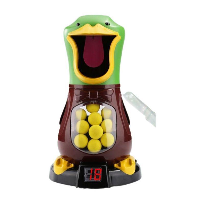 Hit Me Ducky! Parent-Child Interactive Toy with Air-Powered Soft Bullet, 3-Shot Firing for Kids 6+