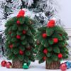 Miniature Realistic Christmas Tree Desktop Centerpieces For Holiday Decorating With Customizable Ornament And Lights