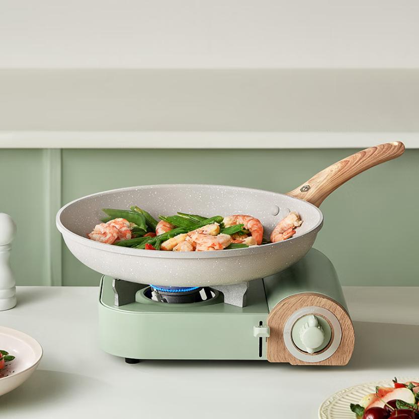 Jingdong Jingzao Flat Bottom Pan, Non-Stick Pan for Frying And Stir-Frying, Multi-Purpose Pan Compatible with Induction Cooker, 28cm